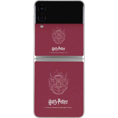 Wizarding Worlds Harry Potter Hogwarts Crest Galaxy Z Flip3 5G Skin